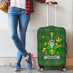 Irish McHugh or MacHugh Coat of Arms Family Crest Ireland Luggage Cover Irish National Tartan Irish County Luggage Cover