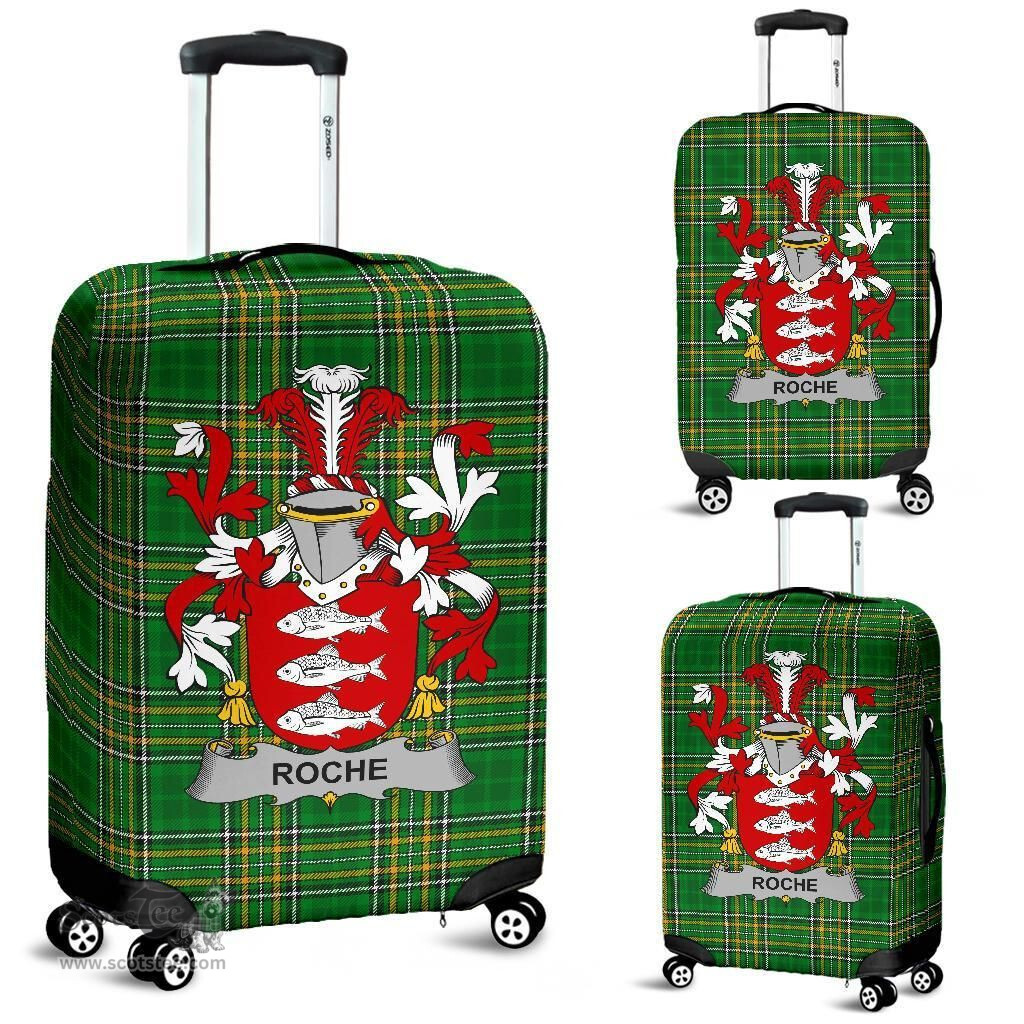 Irish Roche Coat of Arms Family Crest Ireland Luggage Cover Irish National Tartan Irish County Luggage Cover