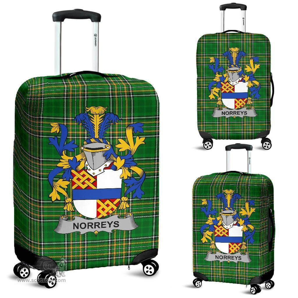 Irish Norreys Coat of Arms Family Crest Ireland Luggage Cover Irish National Tartan Irish County Luggage Cover