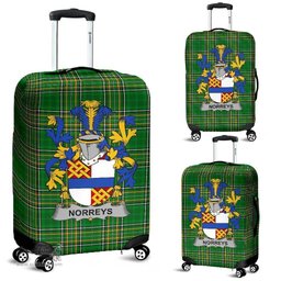 Irish Norreys Coat of Arms Family Crest Ireland Luggage Cover Irish National Tartan Irish County Luggage Cover