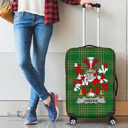 Irish Owens Coat of Arms Family Crest Ireland Luggage Cover Irish National Tartan Irish County Luggage Cover