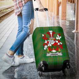 Irish Owens Coat of Arms Family Crest Ireland Luggage Cover Irish National Tartan Irish County Luggage Cover