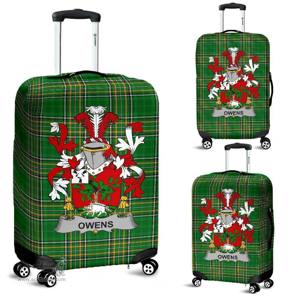 Irish Owens Coat of Arms Family Crest Ireland Luggage Cover Irish National Tartan Irish County Luggage Cover