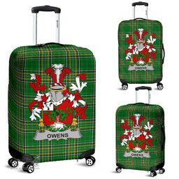 Irish Owens Coat of Arms Family Crest Ireland Luggage Cover Irish National Tartan Irish County Luggage Cover
