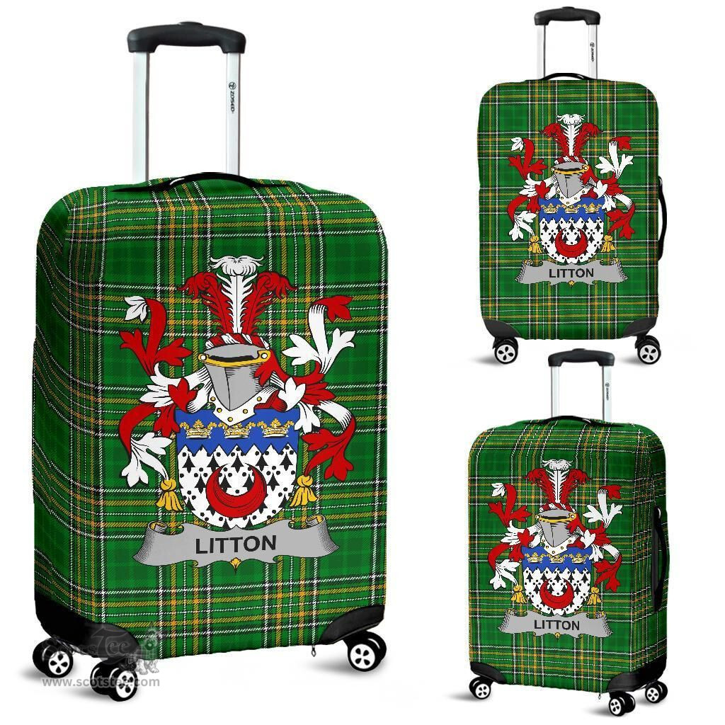 Irish Litton Coat of Arms Family Crest Ireland Luggage Cover Irish National Tartan Irish County Luggage Cover