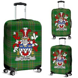 Irish Litton Coat of Arms Family Crest Ireland Luggage Cover Irish National Tartan Irish County Luggage Cover