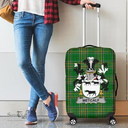 Irish Metcalf or Metcalfe Coat of Arms Family Crest Ireland Luggage Cover Irish National Tartan Irish County Luggage Cover