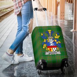Irish McEvoy or McKelvey Coat of Arms Family Crest Ireland Luggage Cover Irish National Tartan Irish County Luggage Cover