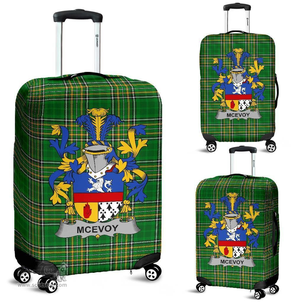 Irish McEvoy or McKelvey Coat of Arms Family Crest Ireland Luggage Cover Irish National Tartan Irish County Luggage Cover