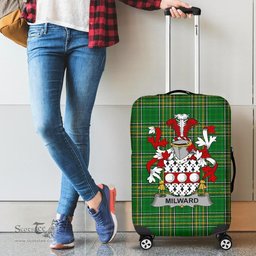 Irish Milward Coat of Arms Family Crest Ireland Luggage Cover Irish National Tartan Irish County Luggage Cover