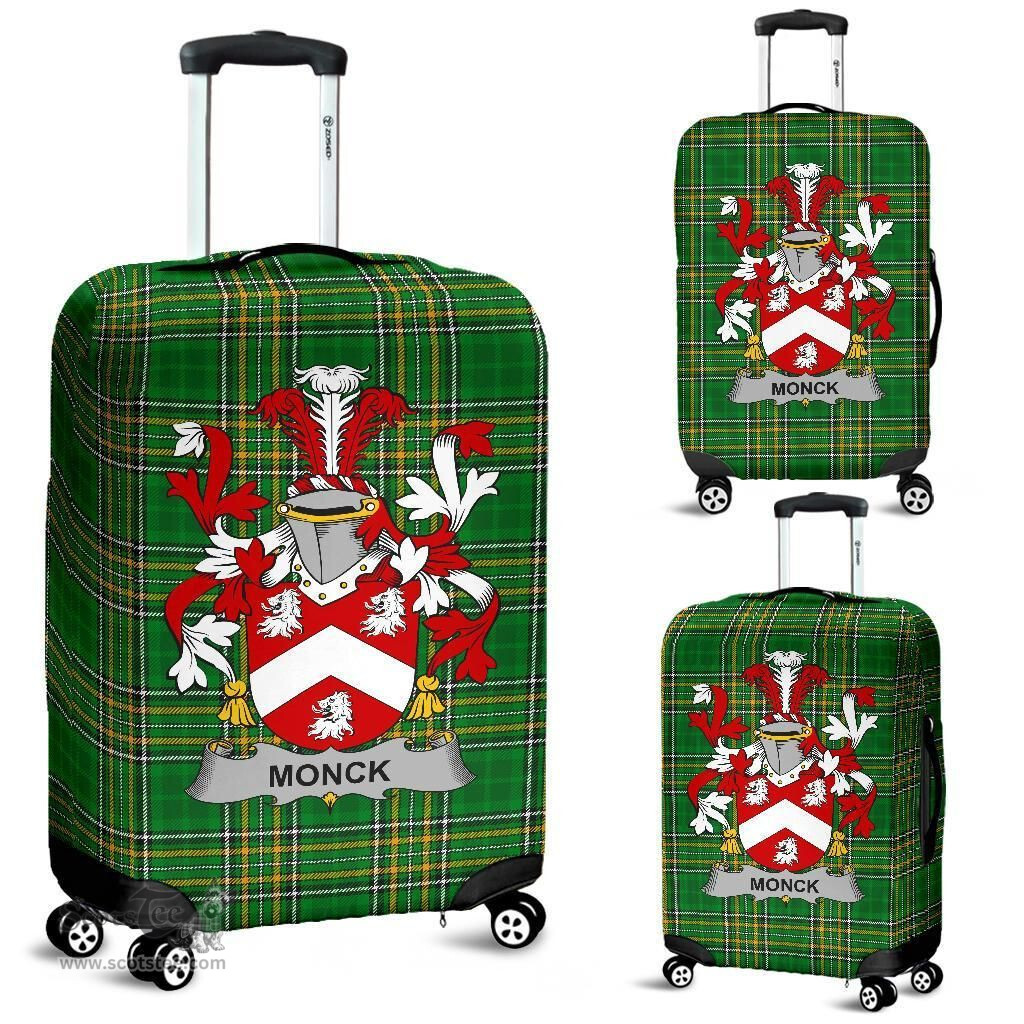 Irish Monck or Moncke Coat of Arms Family Crest Ireland Luggage Cover Irish National Tartan Irish County Luggage Cover
