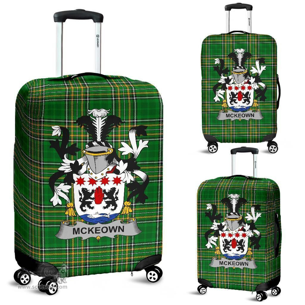 Irish McKeown Coat of Arms Family Crest Ireland Luggage Cover Irish National Tartan Irish County Luggage Cover
