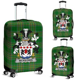 Irish McKeown Coat of Arms Family Crest Ireland Luggage Cover Irish National Tartan Irish County Luggage Cover