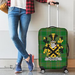 Irish Purcell Coat of Arms Family Crest Ireland Luggage Cover Irish National Tartan Irish County Luggage Cover