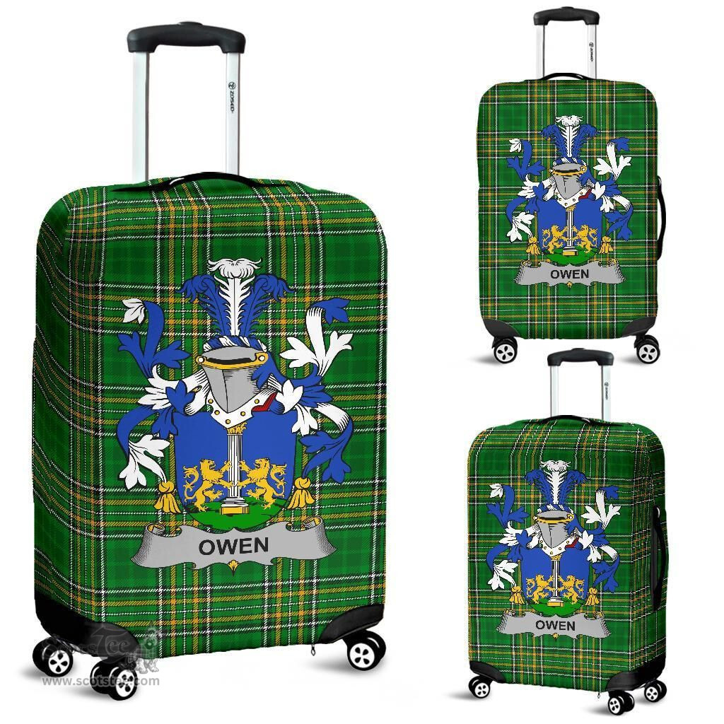 Irish Owen Coat of Arms Family Crest Ireland Luggage Cover Irish National Tartan Irish County Luggage Cover