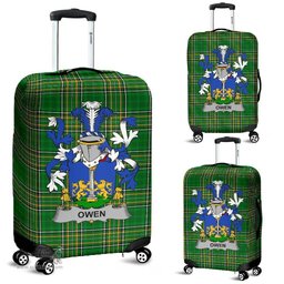 Irish Owen Coat of Arms Family Crest Ireland Luggage Cover Irish National Tartan Irish County Luggage Cover