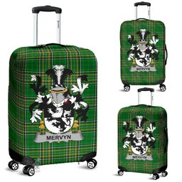 Irish Mervyn Coat of Arms Family Crest Ireland Luggage Cover Irish National Tartan Irish County Luggage Cover