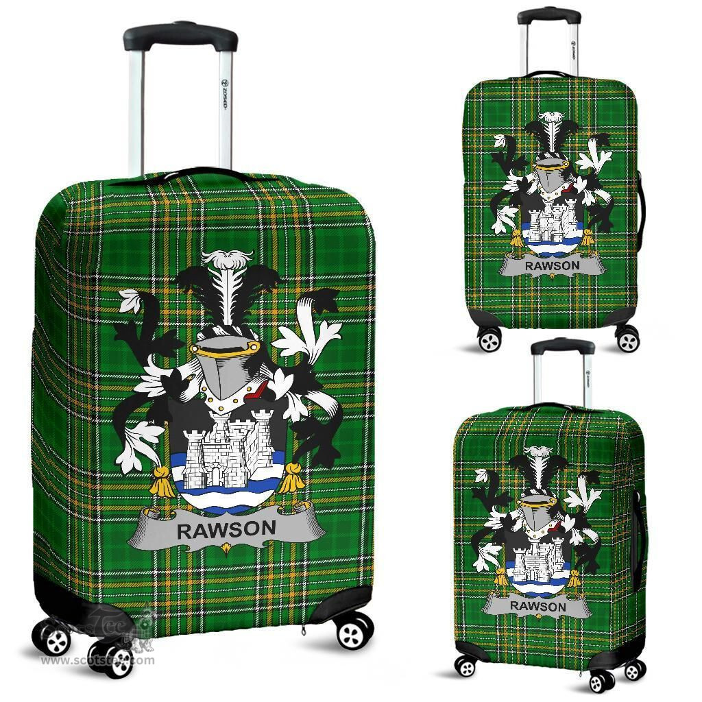 Irish Rawson Coat of Arms Family Crest Ireland Luggage Cover Irish National Tartan Irish County Luggage Cover