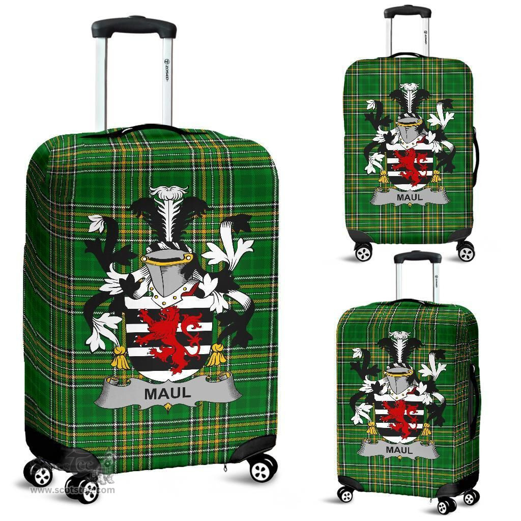 Irish Maul or Maule Coat of Arms Family Crest Ireland Luggage Cover Irish National Tartan Irish County Luggage Cover