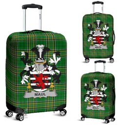 Irish Maul or Maule Coat of Arms Family Crest Ireland Luggage Cover Irish National Tartan Irish County Luggage Cover