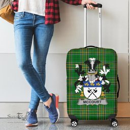 Irish McCourt Coat of Arms Family Crest Ireland Luggage Cover Irish National Tartan Irish County Luggage Cover