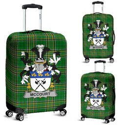 Irish McCourt Coat of Arms Family Crest Ireland Luggage Cover Irish National Tartan Irish County Luggage Cover