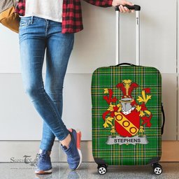 Irish Stephens Coat of Arms Family Crest Ireland Luggage Cover Irish National Tartan Irish County Luggage Cover