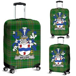 Irish Miller Coat of Arms Family Crest Ireland Luggage Cover Irish National Tartan Irish County Luggage Cover