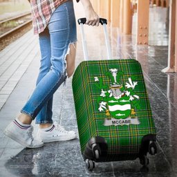 Irish McCabe Coat of Arms Family Crest Ireland Luggage Cover Irish National Tartan Irish County Luggage Cover