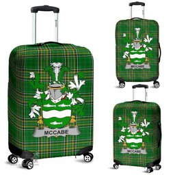 Irish McCabe Coat of Arms Family Crest Ireland Luggage Cover Irish National Tartan Irish County Luggage Cover