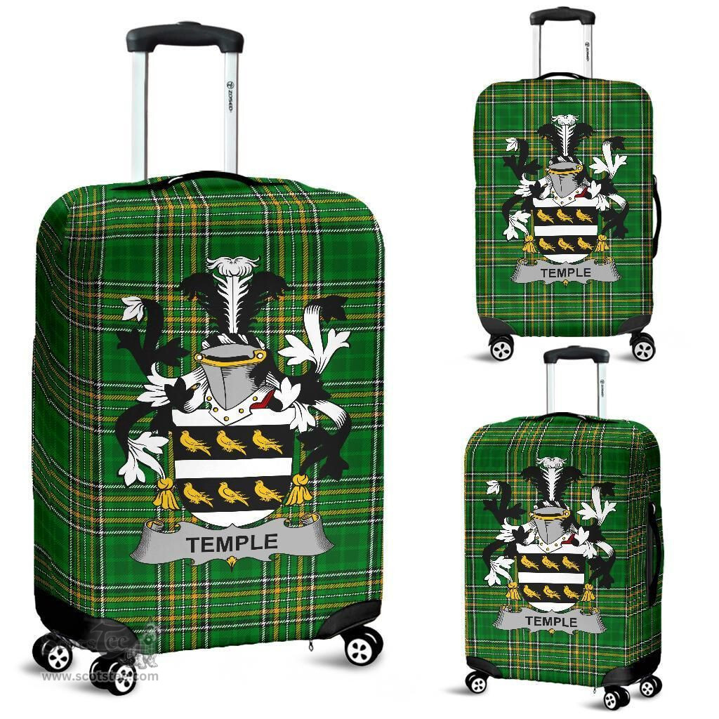 Irish Temple Coat of Arms Family Crest Ireland Luggage Cover Irish National Tartan Irish County Luggage Cover