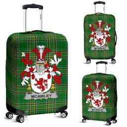 Irish McAwley or McCawley Coat of Arms Family Crest Ireland Luggage Cover Irish National Tartan Irish County Luggage Cover