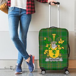 Irish Sheridan Coat of Arms Family Crest Ireland Luggage Cover Irish National Tartan Irish County Luggage Cover