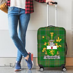 Irish McGuiness or McGenis Coat of Arms Family Crest Ireland Luggage Cover Irish National Tartan Irish County Luggage Cover