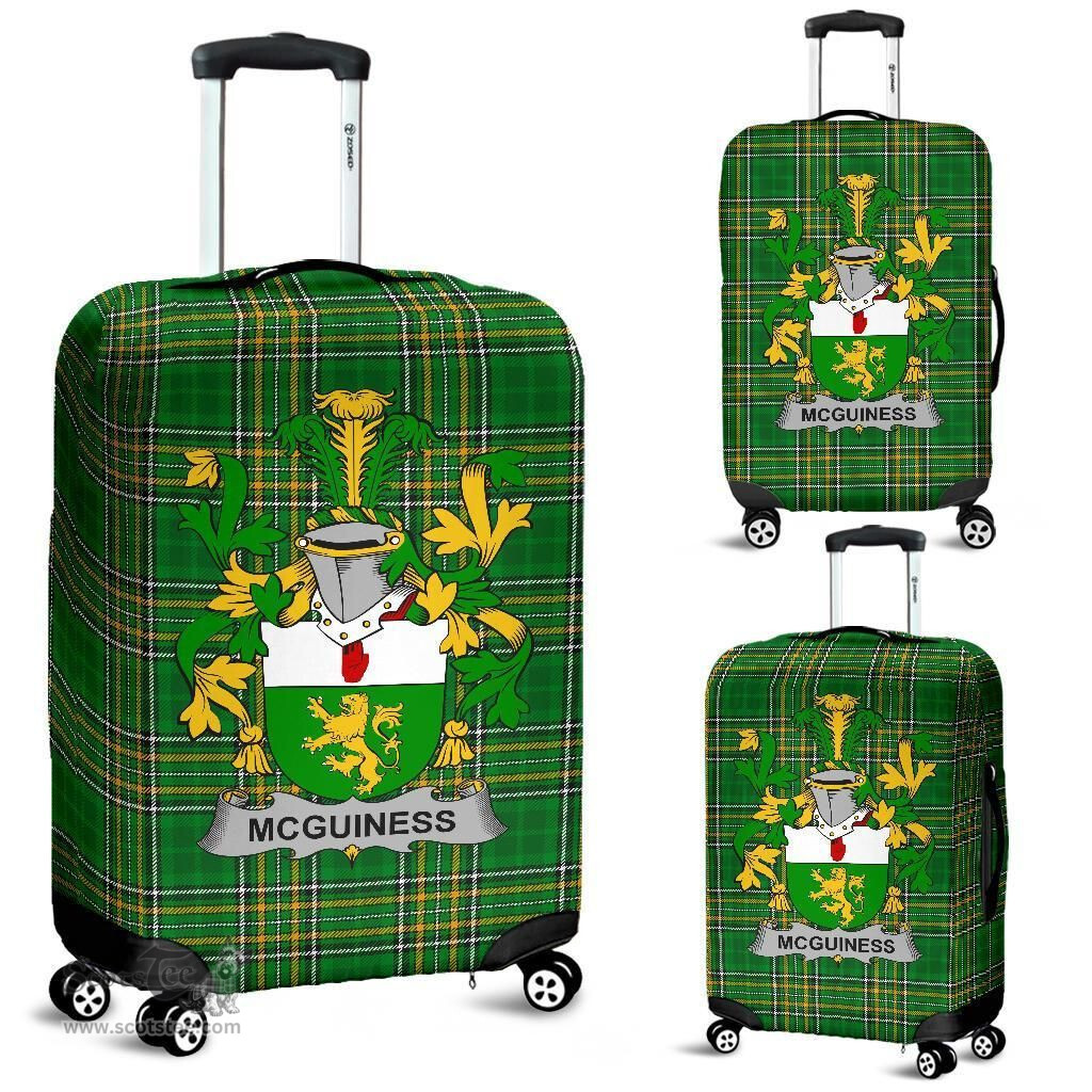 Irish McGuiness or McGenis Coat of Arms Family Crest Ireland Luggage Cover Irish National Tartan Irish County Luggage Cover