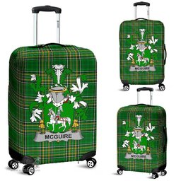 Irish McGuire and Maguire Coat of Arms Family Crest Ireland Luggage Cover Irish National Tartan Irish County Luggage Cover