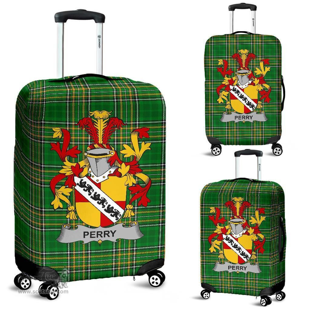 Irish Perry Coat of Arms Family Crest Ireland Luggage Cover Irish National Tartan Irish County Luggage Cover