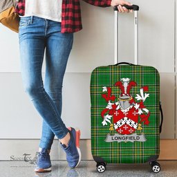 Irish Longfield Coat of Arms Family Crest Ireland Luggage Cover Irish National Tartan Irish County Luggage Cover