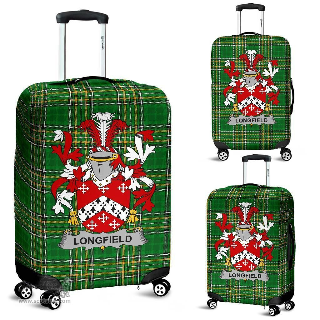 Irish Longfield Coat of Arms Family Crest Ireland Luggage Cover Irish National Tartan Irish County Luggage Cover