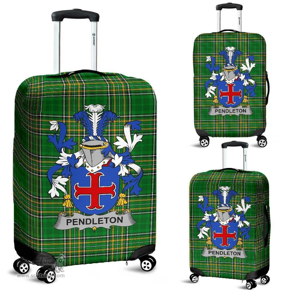 Irish Pendleton Coat of Arms Family Crest Ireland Luggage Cover Irish National Tartan Irish County Luggage Cover