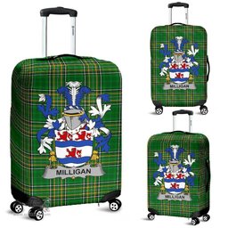 Irish Milligan Coat of Arms Family Crest Ireland Luggage Cover Irish National Tartan Irish County Luggage Cover
