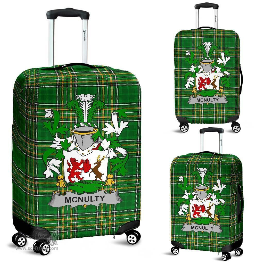 Irish McNulty Coat of Arms Family Crest Ireland Luggage Cover Irish National Tartan Irish County Luggage Cover