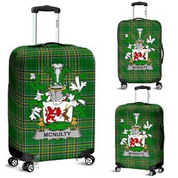 Irish McNulty Coat of Arms Family Crest Ireland Luggage Cover Irish National Tartan Irish County Luggage Cover