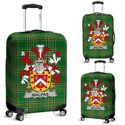 Irish Malpas Coat of Arms Family Crest Ireland Luggage Cover Irish National Tartan Irish County Luggage Cover