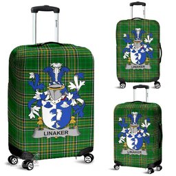 Irish Linaker Coat of Arms Family Crest Ireland Luggage Cover Irish National Tartan Irish County Luggage Cover
