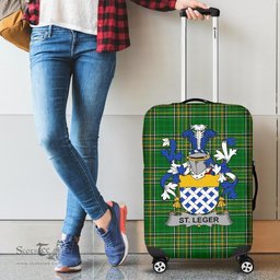 Irish St.Leger Coat of Arms Family Crest Ireland Luggage Cover Irish National Tartan Irish County Luggage Cover