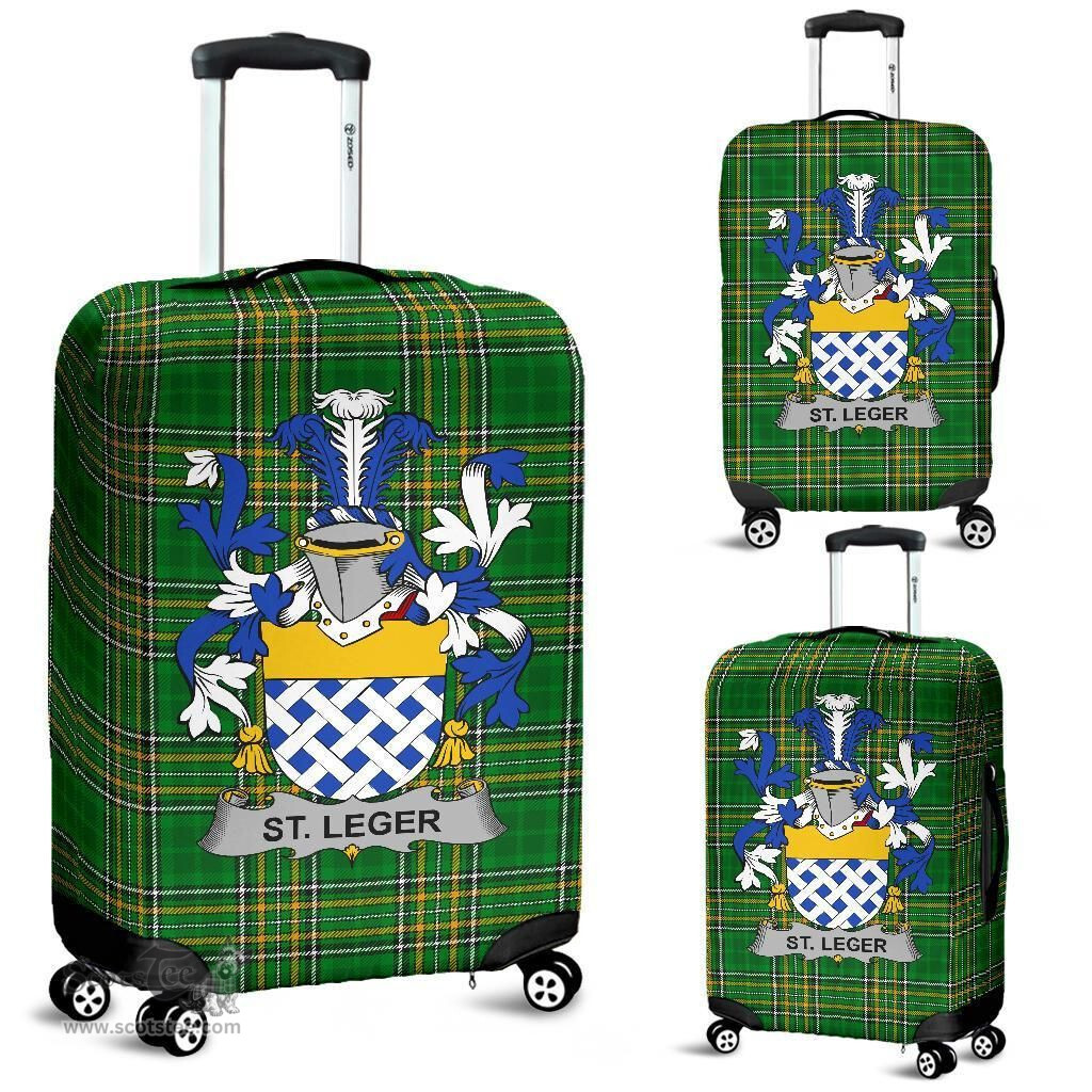 Irish St.Leger Coat of Arms Family Crest Ireland Luggage Cover Irish National Tartan Irish County Luggage Cover
