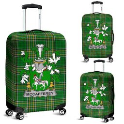 Irish McCafferey or McCaffrey Coat of Arms Family Crest Ireland Luggage Cover Irish National Tartan Irish County Luggage Cover