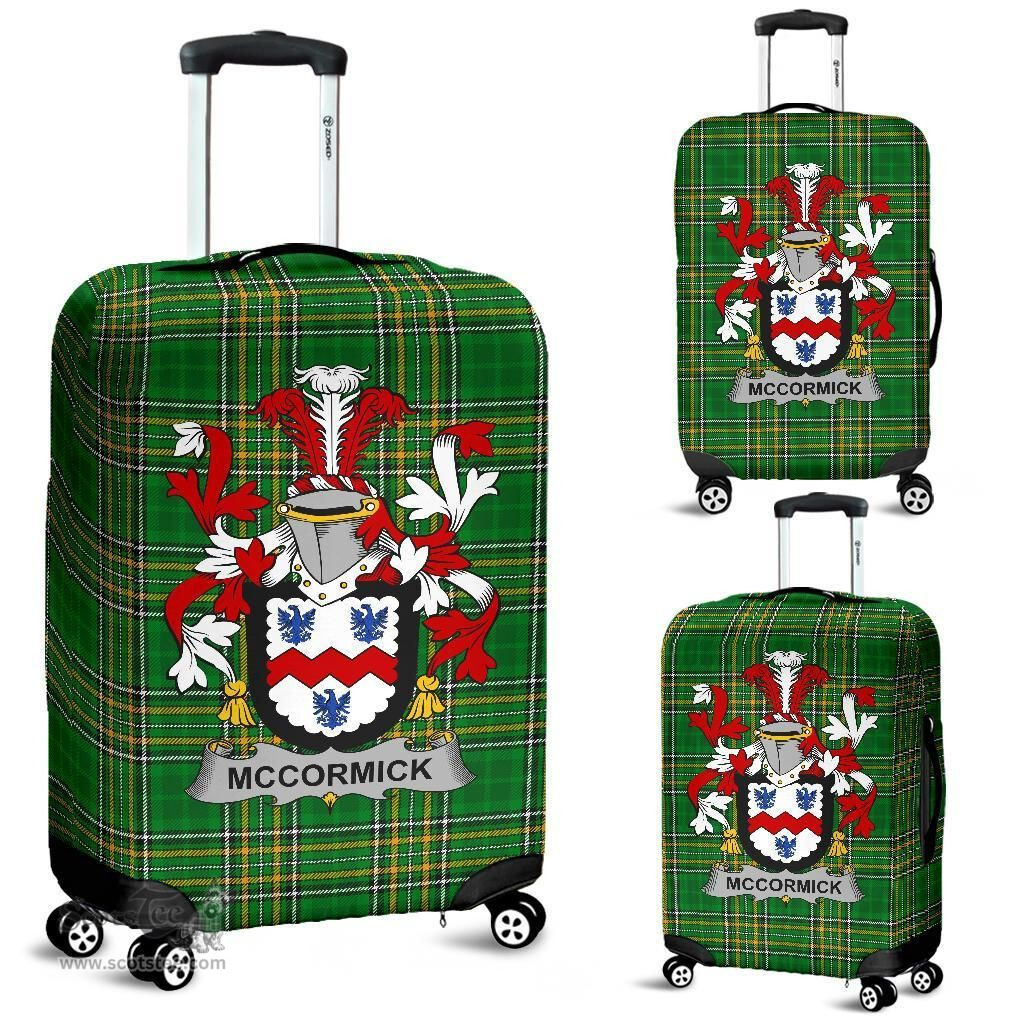 Irish McCormick Coat of Arms Family Crest Ireland Luggage Cover Irish National Tartan Irish County Luggage Cover