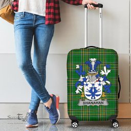 Irish Shanahan or O'Shanahan Coat of Arms Family Crest Ireland Luggage Cover Irish National Tartan Irish County Luggage Cover